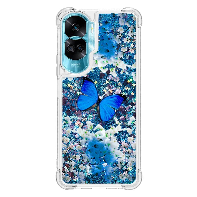 Honor 90 Lite Case on For Funda Honor 90 Lite CRT-NX1 Cover Glitter Dynamic Liquid Case For Huawei Honor90 Lite Phone Case Etui